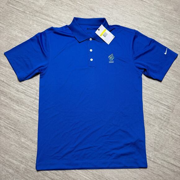 OHSU Oregon Nike Polo Shirt NWT Mens S Blue Short Sleeve Workwear - Picture 1 of 6